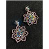 Image 1 : Pair of Vintage Borealis Rhinestone Earrings