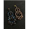 Image 2 : Vintage Borealis Rhinestones Chandelier Earrings