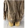 Image 7 : Size 44 Fur Town Ltd Vintage Leather Bomber Jacket