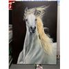 Image 1 : Original Extra Large Horse Painting on Canvas 48" x 68" Done by W .Kwiatkowski NO SHIPPING