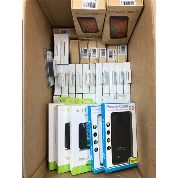 LOT OF CELL PHONE POWER CASES