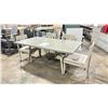 Image 1 : RATANA LUXOR 71"W X 40"D X 30"H CAST ALUMINUM OUTDOOR PATIO TABLE WITH 4 RATANA POLANCO SIDE CHAIRS