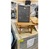 Image 2 : PATIOFLARE PF10078 TEAK WOOD / BLACK 3PCS OUTDOOR LAKESIDE LAZY LOUNGER SET *IN BOX*