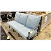 Image 1 : WOODARD NICO GREY CAST ALUMINUM 3 SEAT OUTDOOR PATIO SOFA & WOODARD NICO GREY CAST ALUMINUM