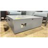 Image 2 : PARAMOUNT FP-419 LOW ALUMINUM CONCRETE LOOK OUTDOOR FIRE TABLE WITH CONVERTIBLE BURNER