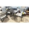 Image 1 : CABANA MONACO 32" SQUARE DARK RUM CAST ALUMINUM OUTDOOR PATIO TABLE & 2 SIDE CHAIRS WITH