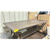 Image 2 : SUNVILLA BROWN CAST ALUMINUM OUTDOOR PATIO TABLE WITH UMBRELLA HOLDER ( 81"W X 44"D X 30"H )