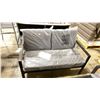 Image 2 : PATIOFLARE TYLOR BLACK 4 PCS ALUMINUM OUTDOOR PATIO CONVERSATION SET WITH GREY CUSHIONS *IN BOX*