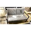 Image 2 : PATIOFLARE TYLOR BLACK 4 PCS ALUMINUM OUTDOOR PATIO CONVERSATION SET WITH GREY CUSHIONS * IN BOX *