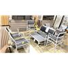 Image 1 : RATANA BLACK/GREY 6 PCS OUTDOOR PATIO SET INCLUDING TWO BAR STOOLS - 1: 40"H BAR STOOL & 1: 44"H