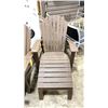 Image 2 : WOOD GRAIN COMPOSITE OUTDOOR ADIRONDACK CHAIR WITH OTTOMAN