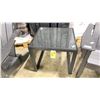 Image 1 : BLACK SQUARE 22.5"W CAST ALUMINUM WITH MARBLE TOP OUTDOOR SIDE TABLE
