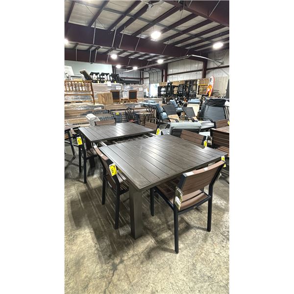RATANA BROWN METAL EXTENDABLE OUTDOOR PATIO TABLE