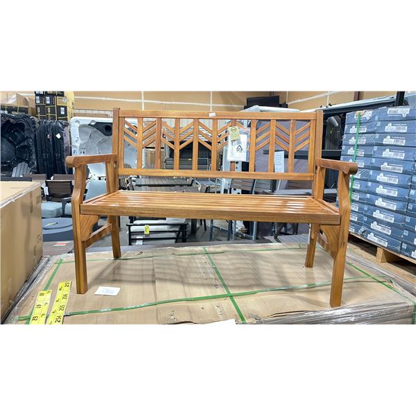 PATIOFLARE PF-BB245 TEAK WOODEN 3 SEAT OUTDOOR PATIO FOLDING BENCH *IN BOX*