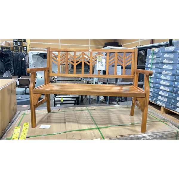 PATIOFLARE PF-BB245 TEAK WOODEN 3 SEAT OUTDOOR PATIO FOLDING BENCH *IN BOX*