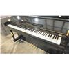 Image 3 : YAMAHA U1 5794810 BLACK MOBILE JAPAN MADE UPRIGHT PIANO ON PIANO MOVERS *NO STOOL*