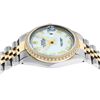 Image 6 : Rolex Mens 2T Yellow Gold And Steel White Roman Diamond Bezel Datejust Wristwatc