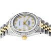 Image 9 : Rolex Mens Two Tone White Roman 3 ctw Channel Set Diamond Bezel Datejust Wristwa