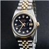 Image 1 : Rolex Mens Two Tone Black Diamond 36MM Datejust Wristwatch