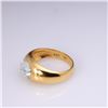 Image 4 : 18k Yellow Gold & Custom Cut Moissanite Ring by Carlo Rici