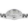 Image 4 : Rolex Ladies Stainless Steel Silver Index Diamond Bezel Date Wristwatch With Rol