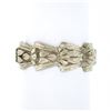 Image 1 : Unique Vintage 14K White Gold Floral Work Wavy Scrunched Eternity Band Ring Sz 5