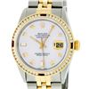 Image 1 : Rolex Mens Two Tone White Diamond And Ruby Channel Set Datejust Wristwatch 36MM