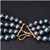 Image 5 : 18K Yellow Gold Pendant on Multi-strand Pearl Bead Choker