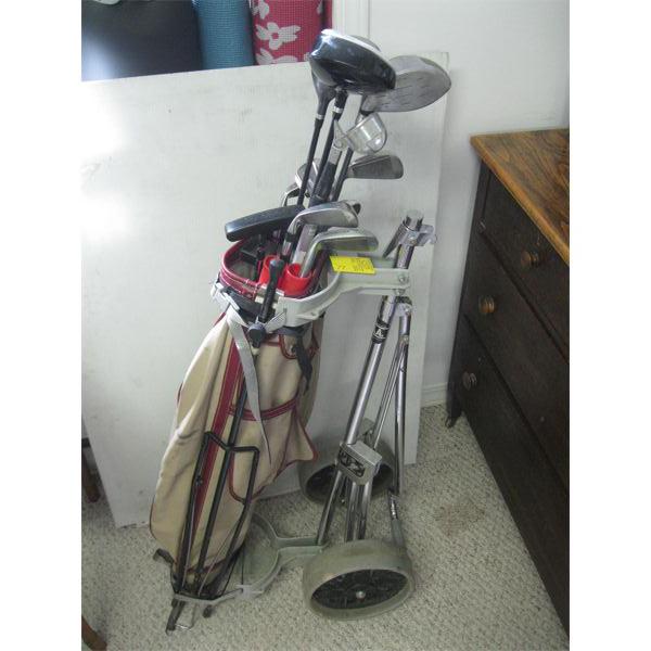 GOLF CLUBS & BAG & CART