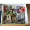 Image 1 : CONTENTS OF 2 DRAWERS: CANDLES, DRAWER PULLS, CUTLERY, ETC.