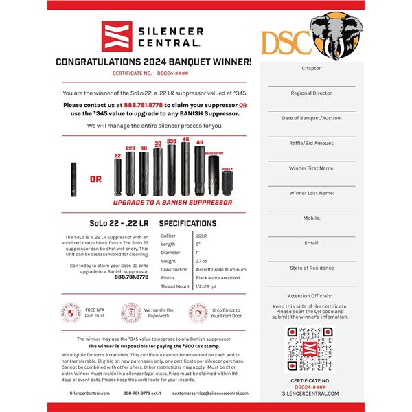 Silencer Central Supprssor-Solo 22