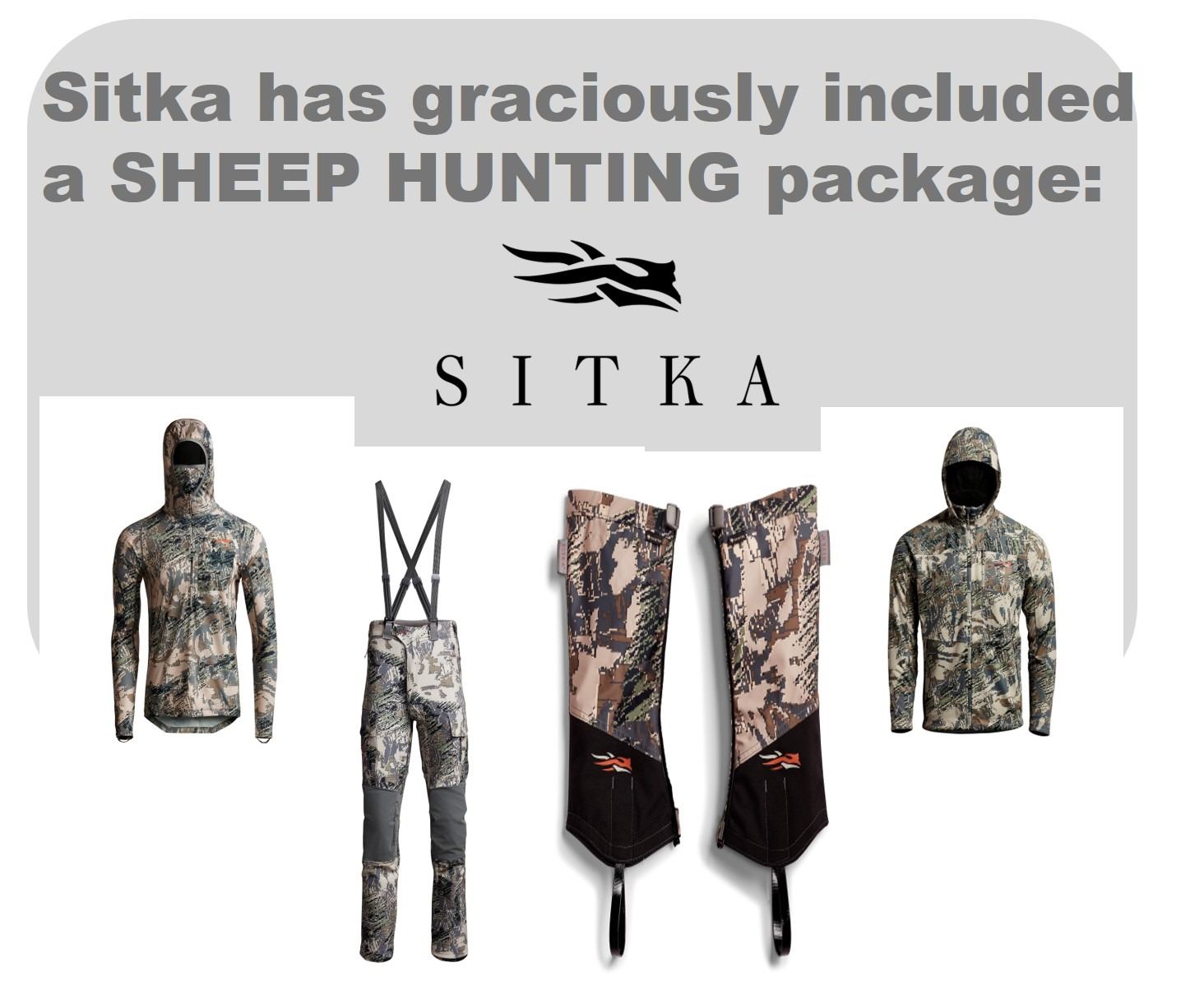 Hunting Package Raffle 2025 ALBERTA BIGHORN SHEEP HUNT RAFFLE AND SITKA SHEEP HUNTING PACKAGE