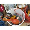 Image 8 : Contents of Pallet: Air Mover, Power & Hand Tools, Caulk, Hardware, etc
