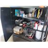 Image 2 : Metal Cabinet w/ Underdrawers 42" x 20" x 67"H & Contents:  Office Supplies, etc