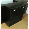Image 1 : Black Metal 2-Drawer Lateral Filing Cabinet 29" x 16" x 28"H