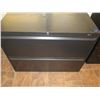 Image 2 : Global Black Metal 2-Drawer Lateral Filing Cabinet 36" x 20" x 27"H