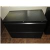 Image 3 : Global Black Metal 2-Drawer Lateral Filing Cabinet 36" x 20" x 27"H