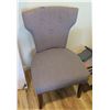 Image 1 : Upholstered Chair w/ Wooden Legs & Stud Design