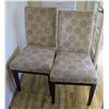 Image 1 : Qty 2 Upholstered Chairs w/ Wooden Legs & Floral Design