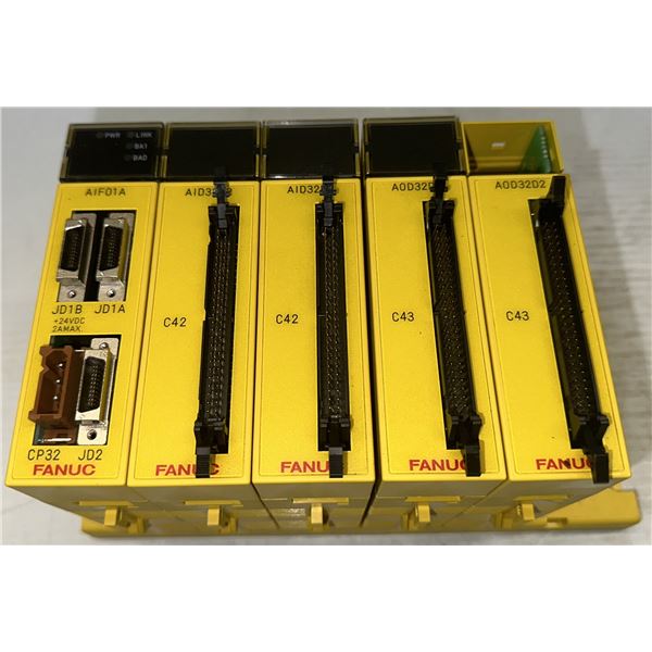Fanuc #A03B-0819-C002 ABU05A Board w/ Modules as Pictured