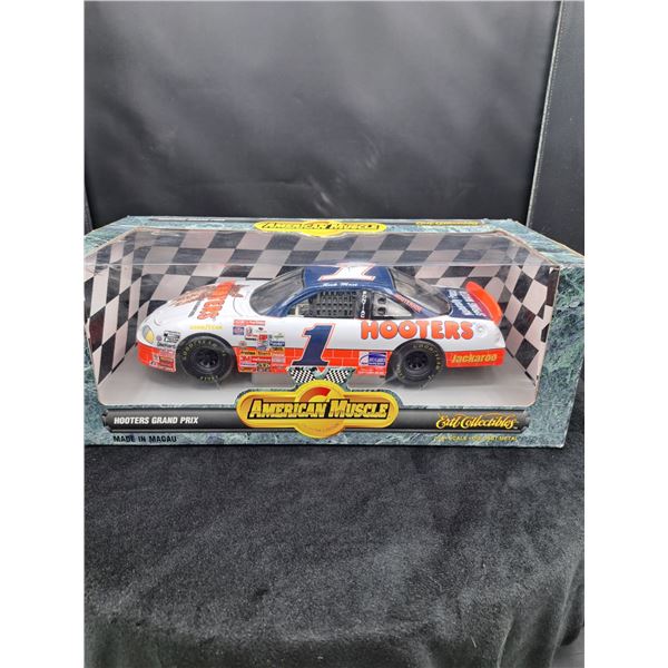 American Muscle Hooters Grand Prix Die Cast Car in Original Box
