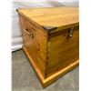 Image 2 : Wooden Storage Trunk with Brass Accents