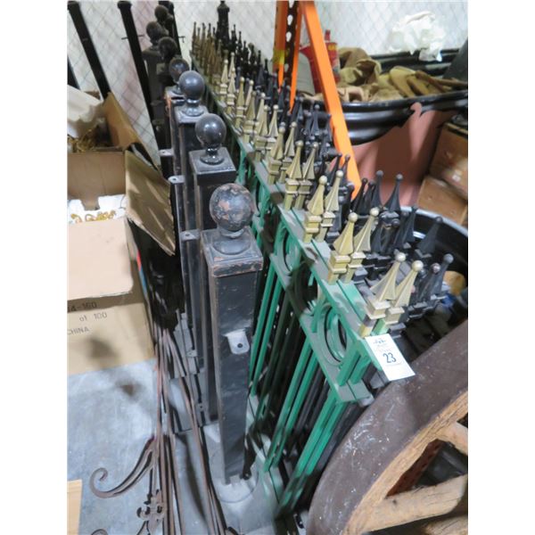 Ornate Temporary Fence Panels w/Upright - 8