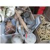 Image 1 : Large Collection Western Scene Wagon Wheels, Trough, Horseshoes, Lanterns,