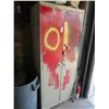 Image 1 : Beige Slim Metal Storage Cabinet w/Paint and Supplies