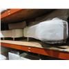 Image 1 : Contemporary Curved White Sofa w/Loveseat 2 Sets, Ottomans