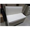 Image 2 : White Vinyl Sofas and Ottomans w/Curved - ALL - On Bottom Shelf