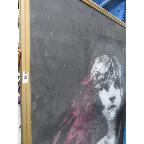 Large Framed Art of Woman