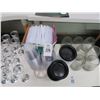 Image 2 : Plastic Cups, Glassware, Utensils On Rack