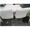 Image 1 : 3-Contemporary Chrome and Leather Office Chairs - 3 X $